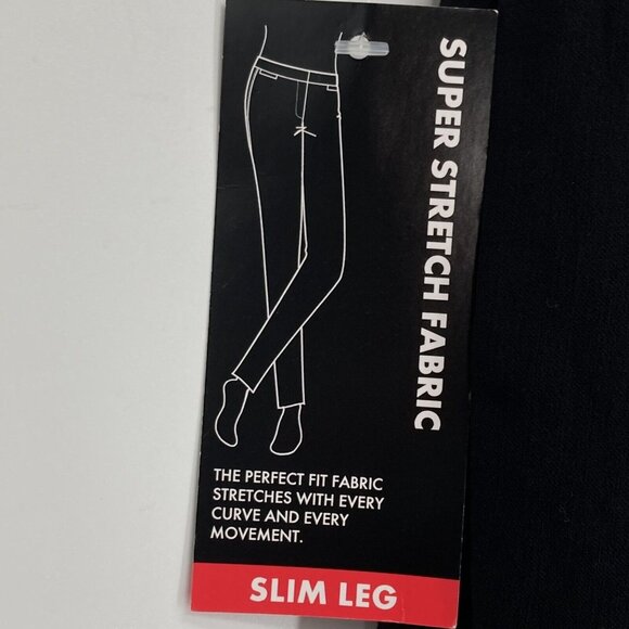 NWT George Women's Black Dress Pants Size 10 Super Stretch Slim Leg Mid Rise - Picture 5 of 12
